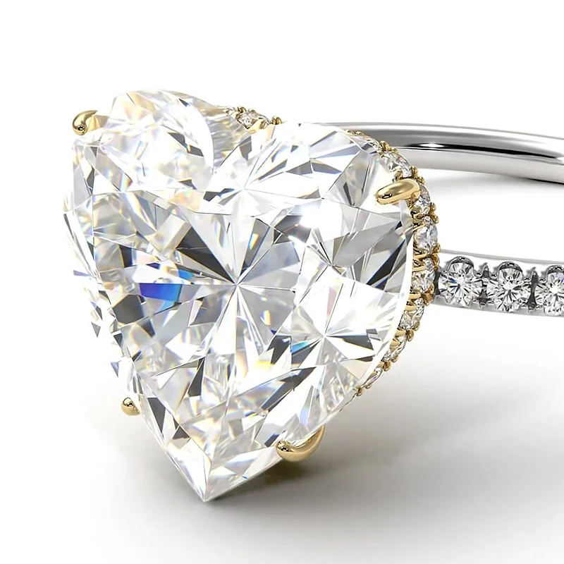 Heart cut diamond ring